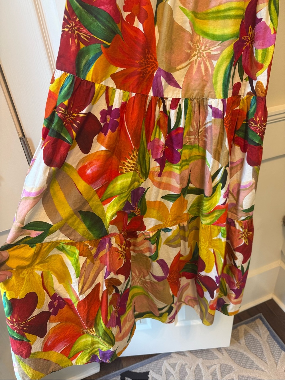 FARM RIO Tropical Scenario Multicolored Dress Medium EC1 - Picture 3 of 8
